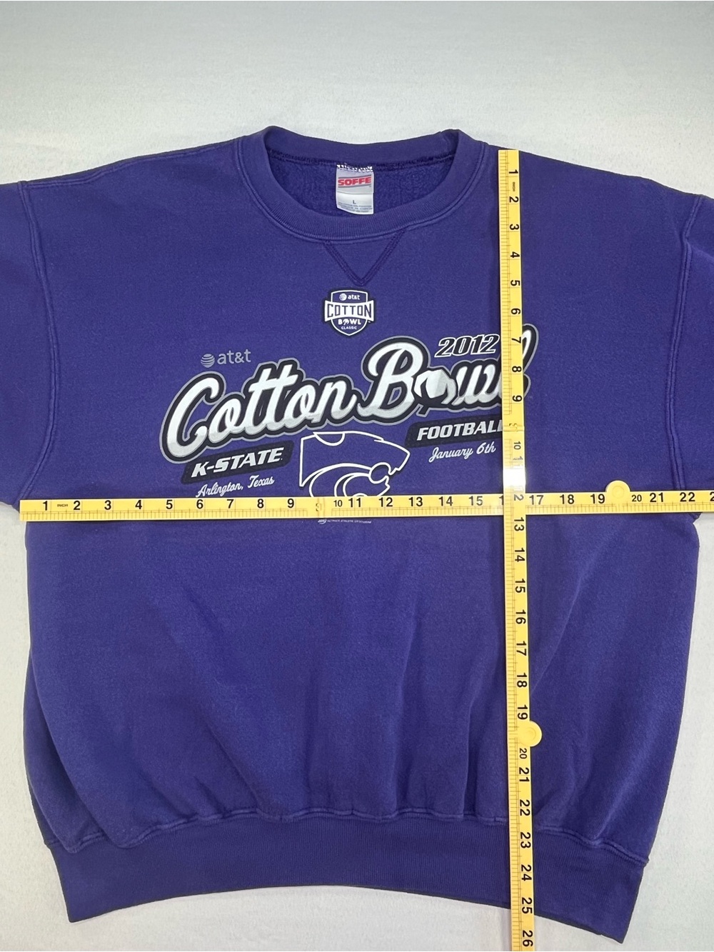 ⁠Soffe Kansas State Wildcats NCAA 2012 Cotton Bowl Men’s Sweatshirt Large - Picture 7 of 7